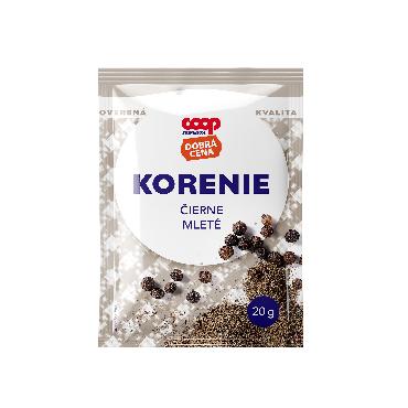 COOP Korenie čierne mleté 20g DC