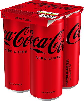 Coca-Cola zero (4pack) 4x0,33l plech